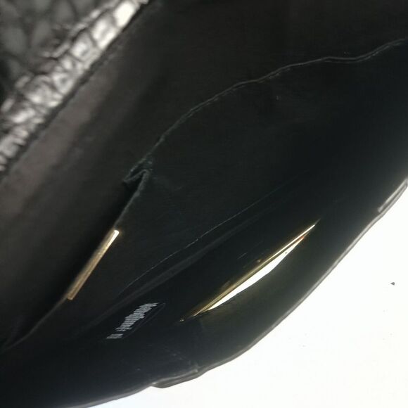 BCBGMaxazria women's handbag style envelope black animal print 11×7 minimalist - Picture 6 of 11